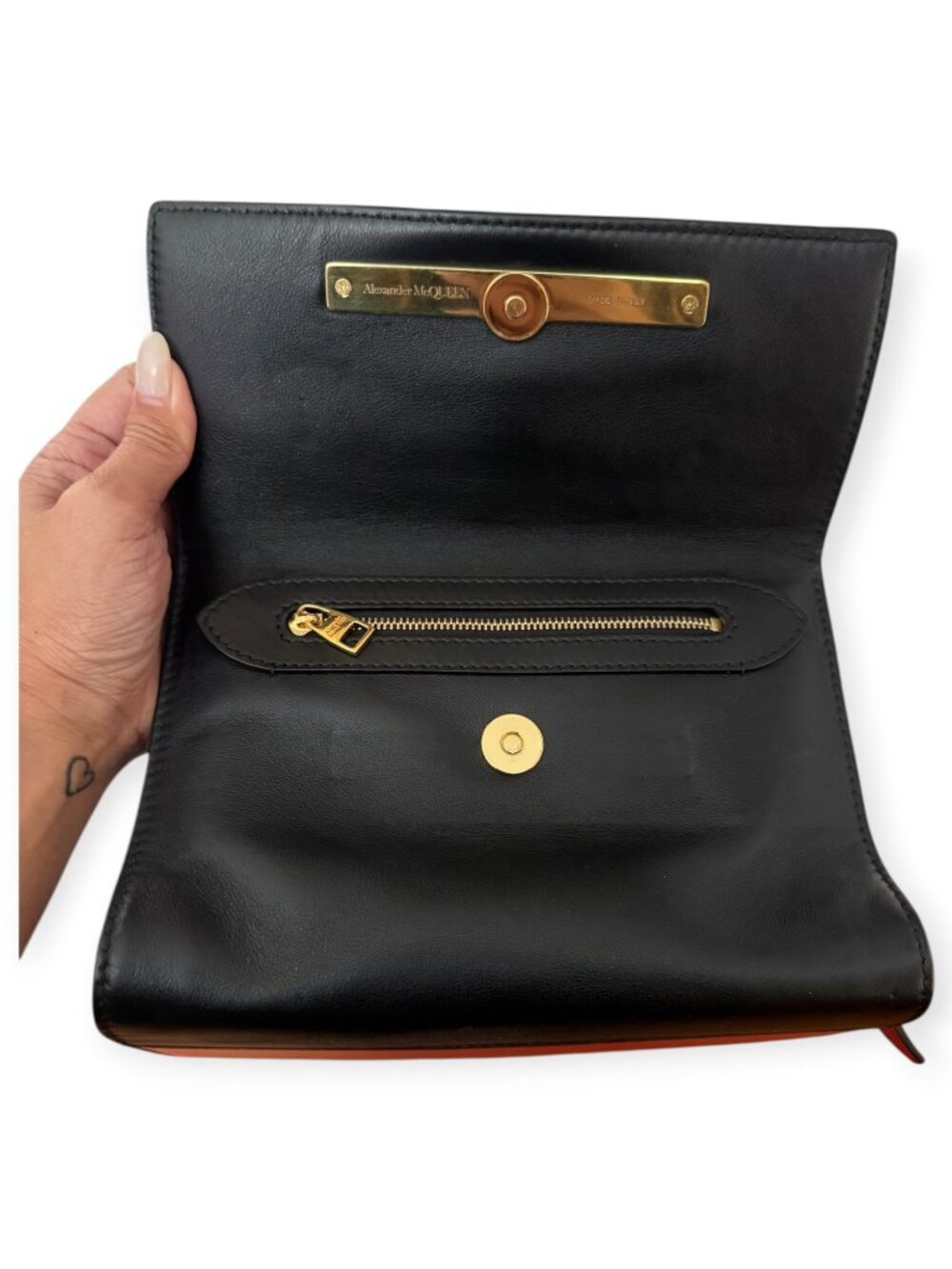 Alexander McQueen The Story Bag | Black Leather | Top Handle/Crossbody - Picture 6 of 10